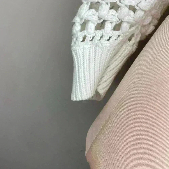 Boden Womens Crochet White Sweater Size 4 - Picture 3 of 6